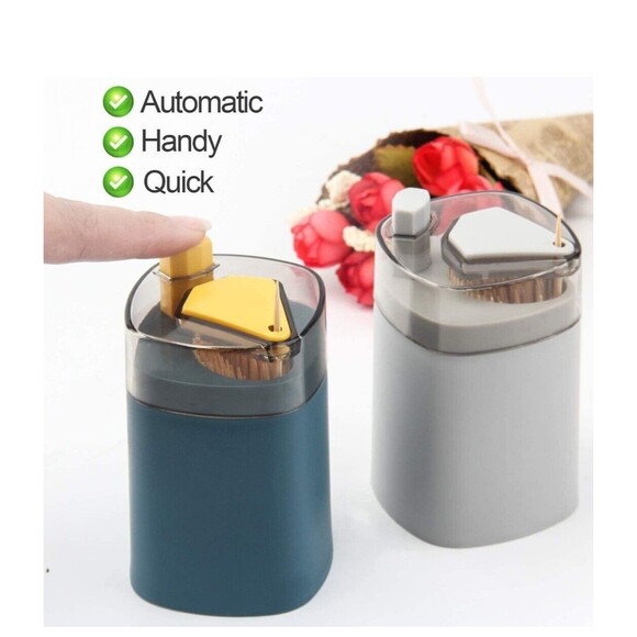 Toothpick Holder Dispenser, Pop-Up Automatic Toothpick Dispenser for Kitchen. - Picture 5 of 7
